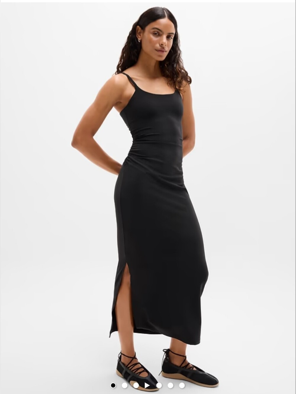 NWT Athleta Black Transcend Maxi Dress Size M